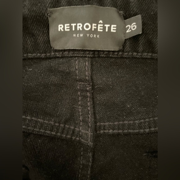 NEW Retrofete Marlowe gold embellished black Jean - Picture 7 of 9